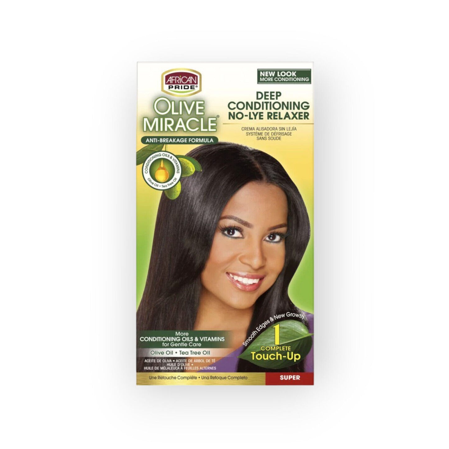 African Pride Olive Miracle 1 Complete Touch-Up Relaxer Kit Super