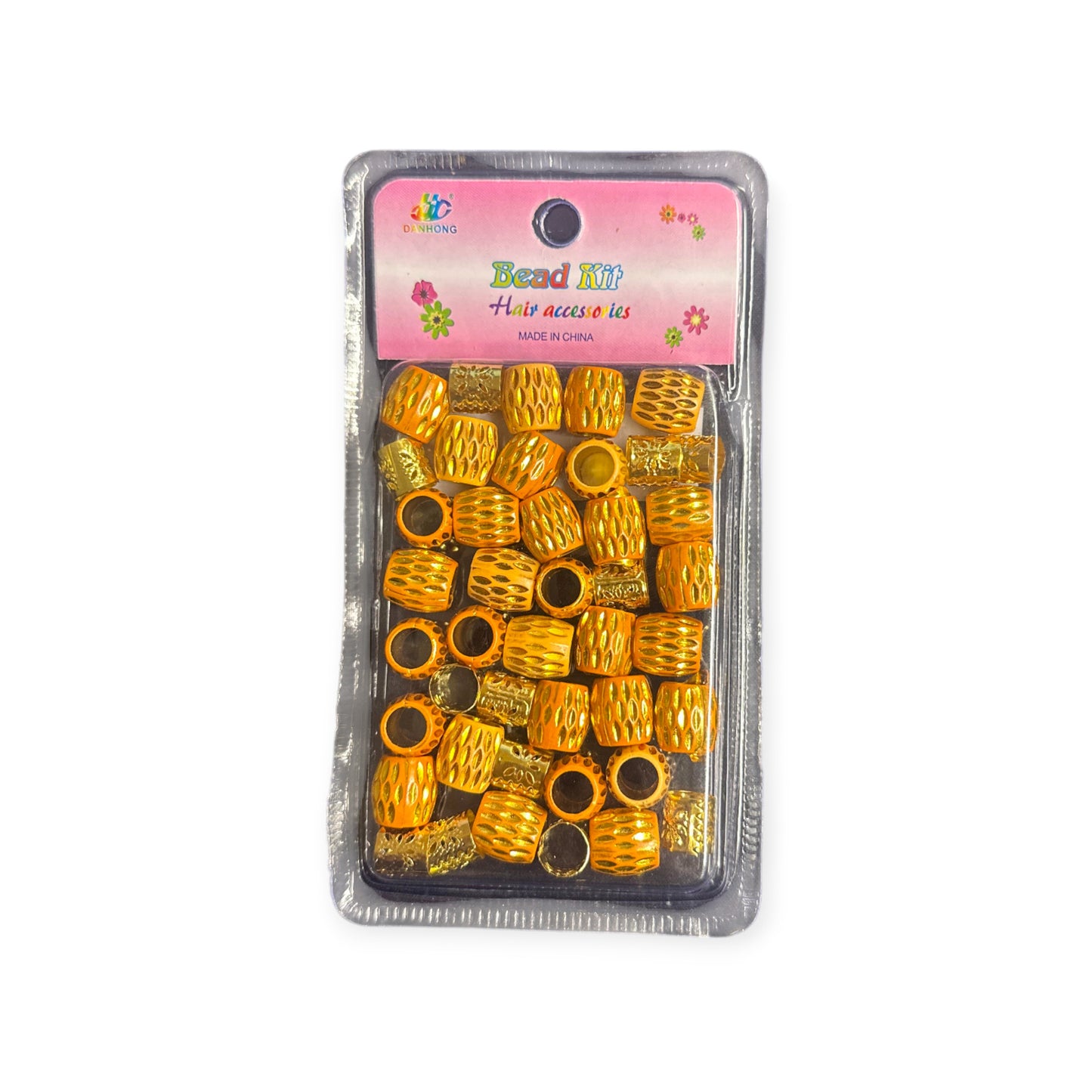 Haarperlen Braun mit Goldenen Perlen Bead Kit Hair Accessories