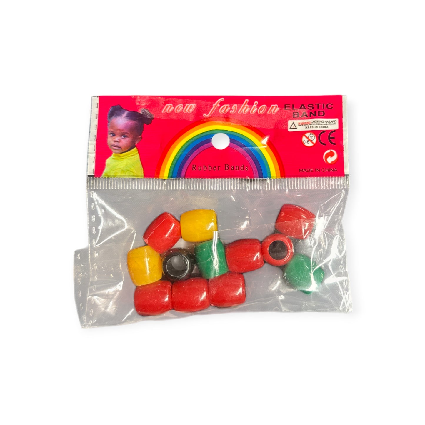 Haarperlen Bunt small New Fashion Elastic Band