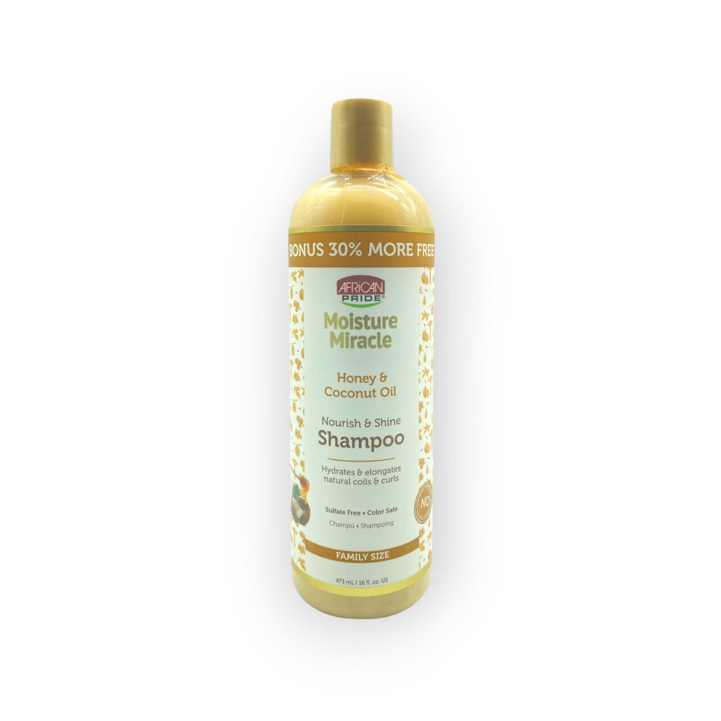 African Pride Moisture Miracle Honey & Coconut Oil Shampoo 473ml