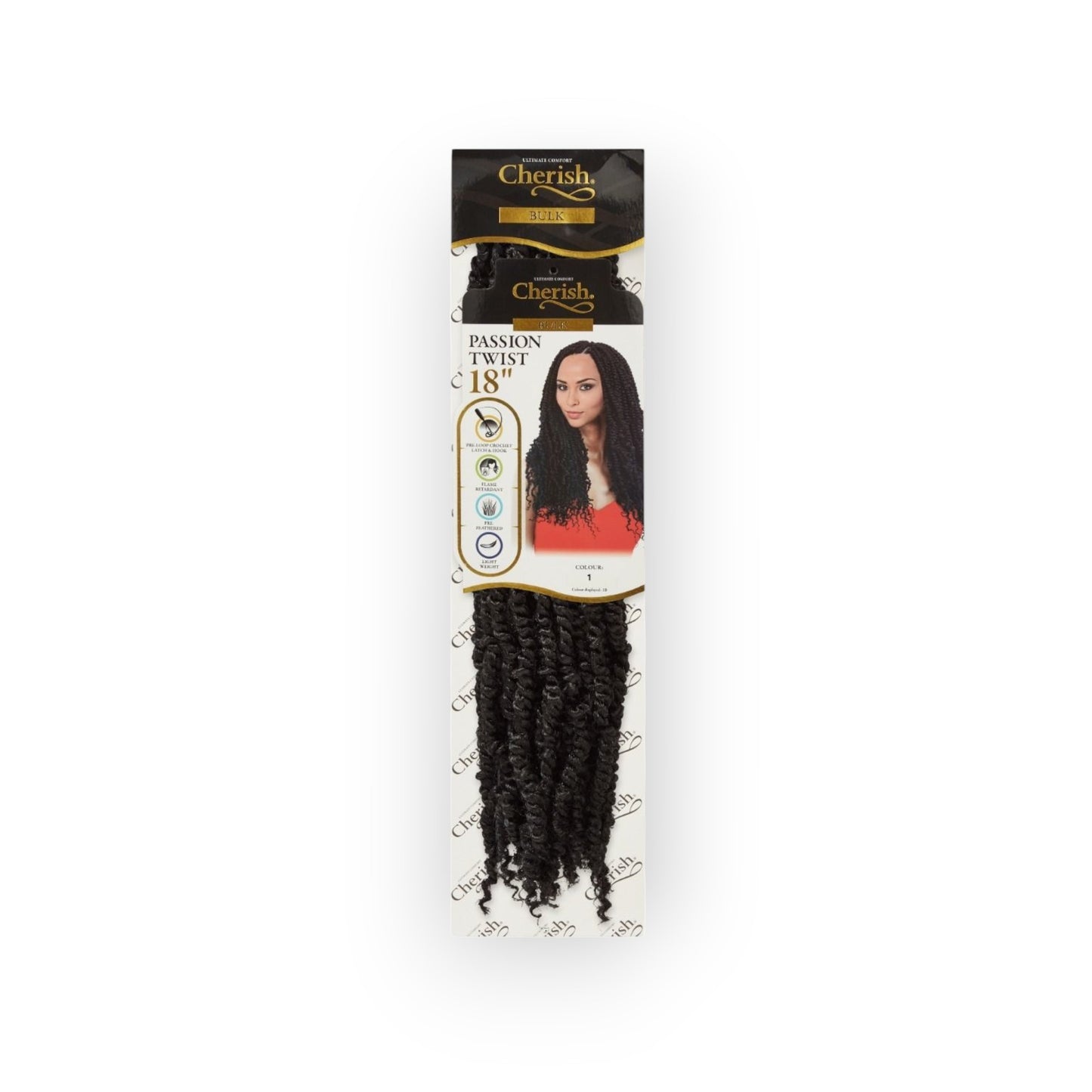 Cherish Bulk - Passion Twist 18" Pre Stretched Hair Crochet