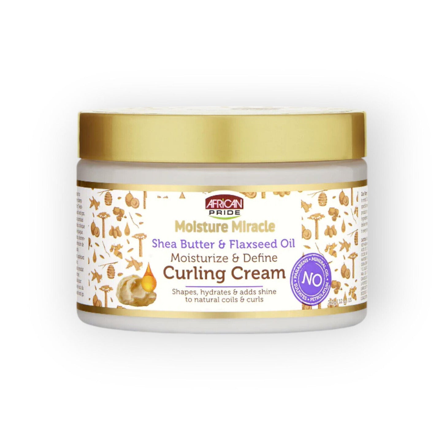 African Pride Moisture Miracle Shea Butter & Flaxseed Oil Curling Cream 340ml