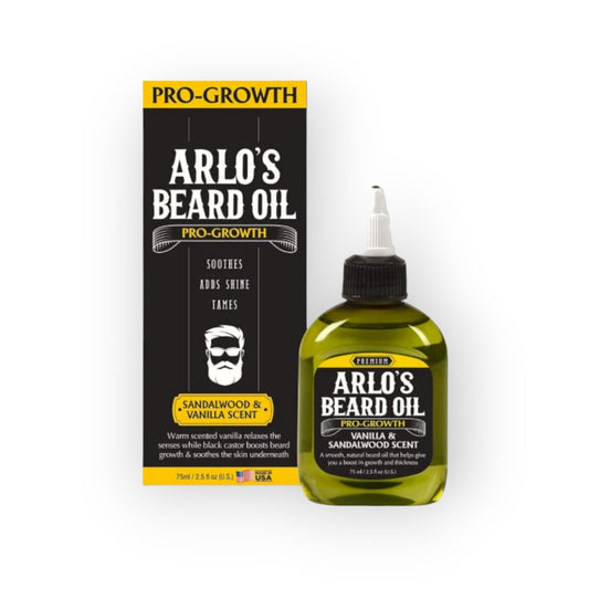 Arlo's Beard Oil Pro-Growth Sandalwood & Vanilla 75ml.