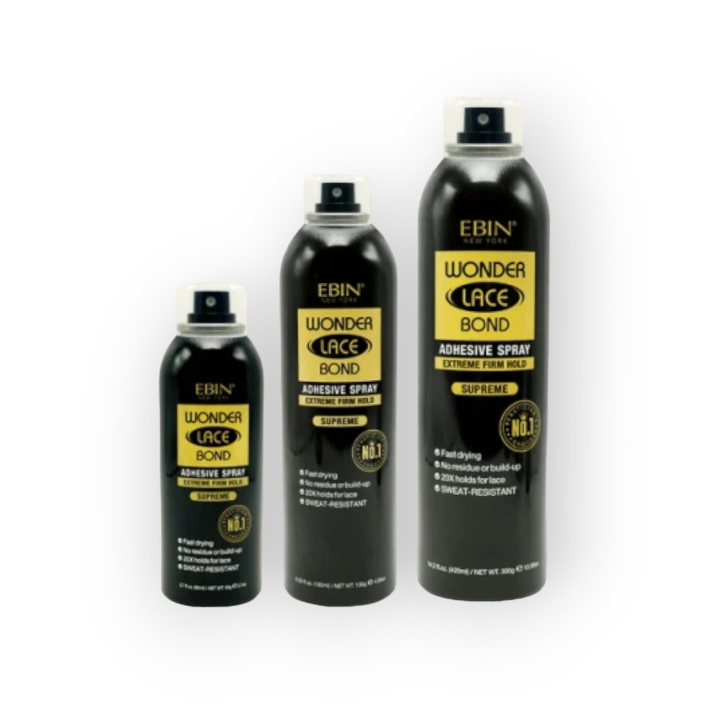 Ebin Ney York Wonder Lace Bond - Extreme Firm Hold Spray Supreme