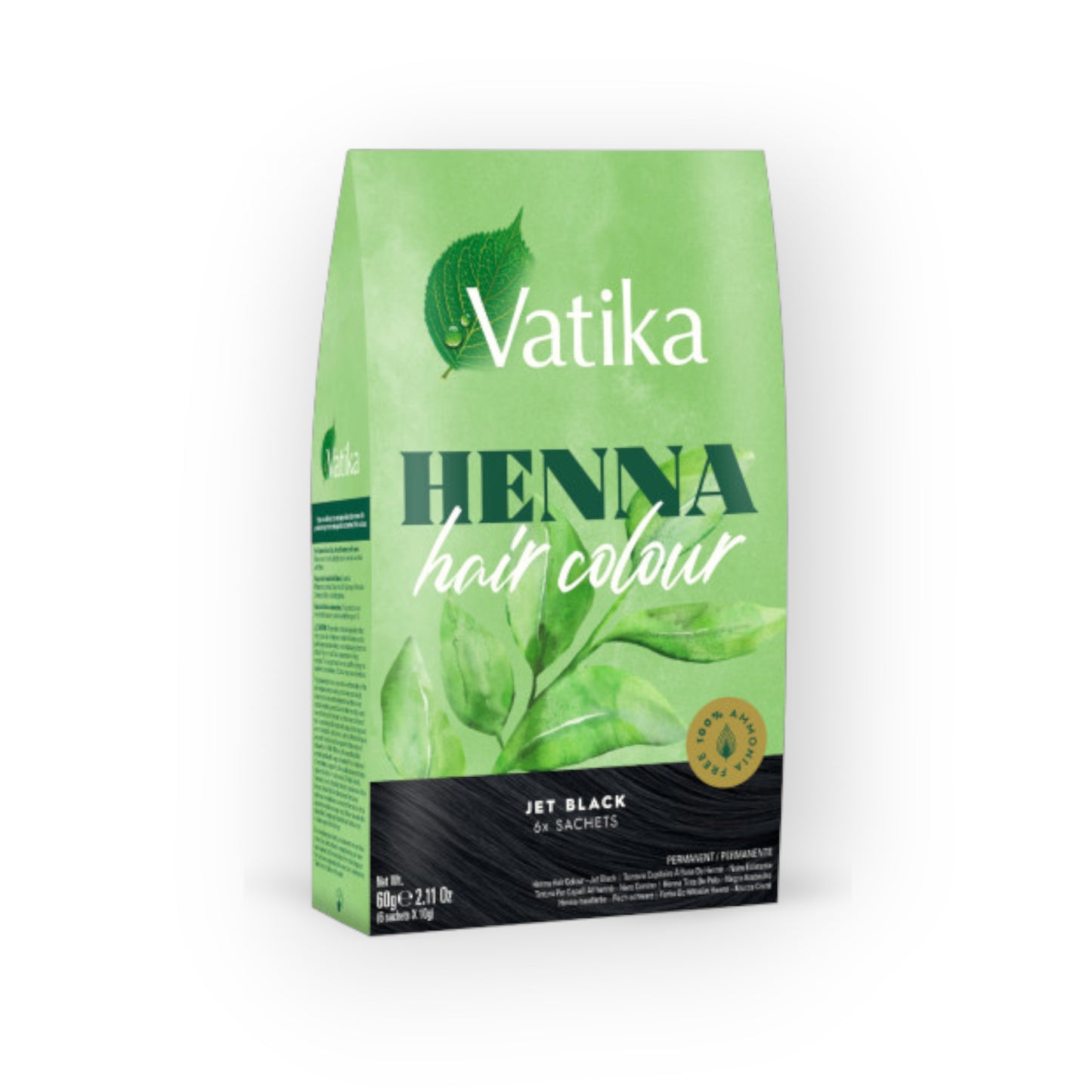 Vatika Henna Hair Colour #Jet Black 6+Sachets 60g