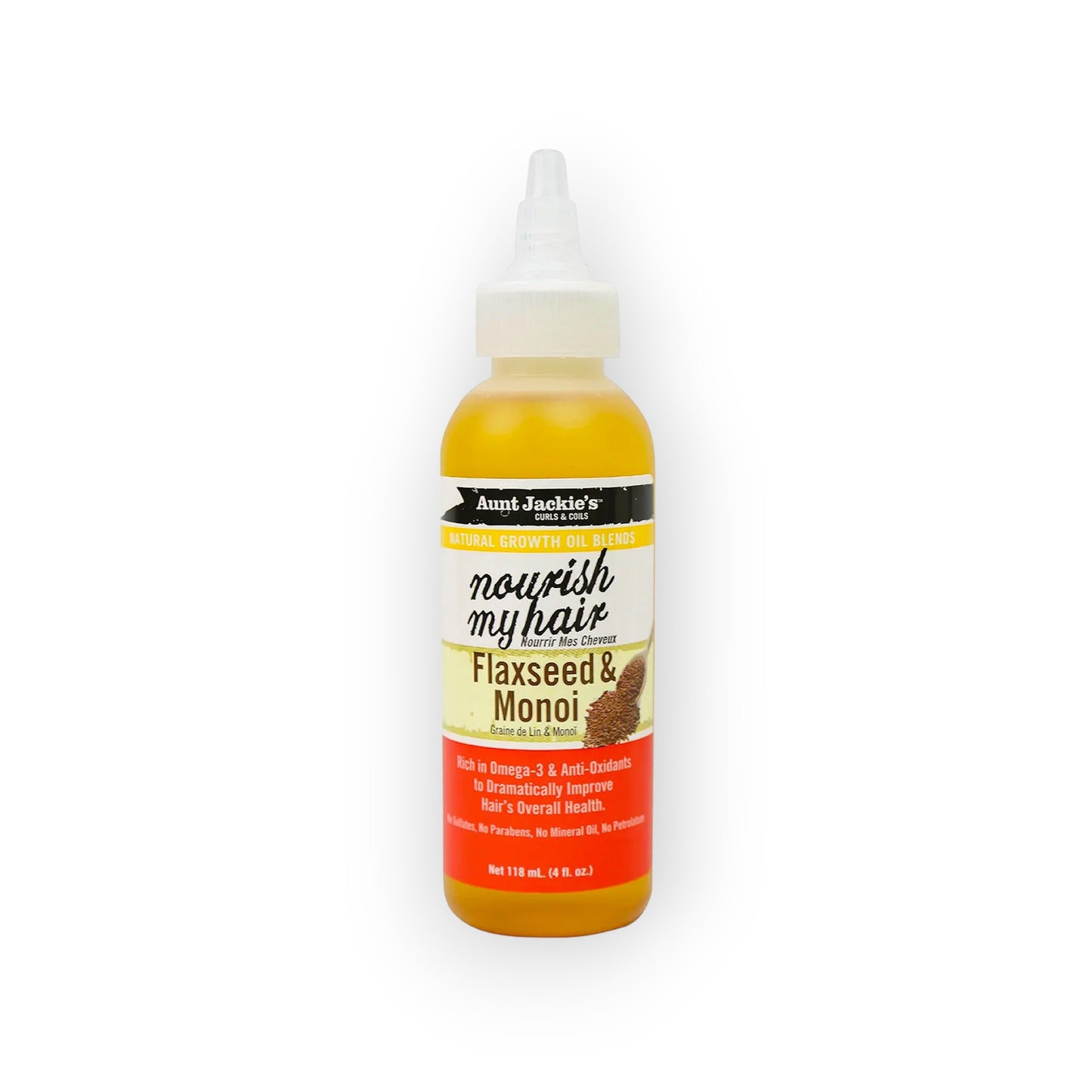 Aunt Jackie's Growth Oil Nourish My Hair Flaxseed & Monoi, 118ml