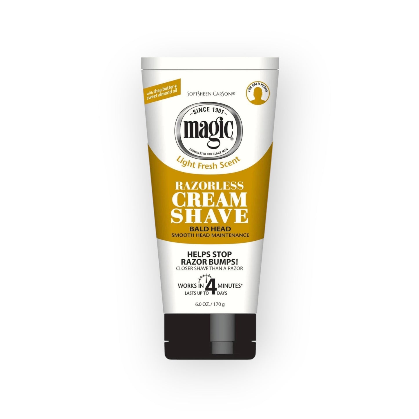 Magic Razorless Cream Shave Bald Head 170g