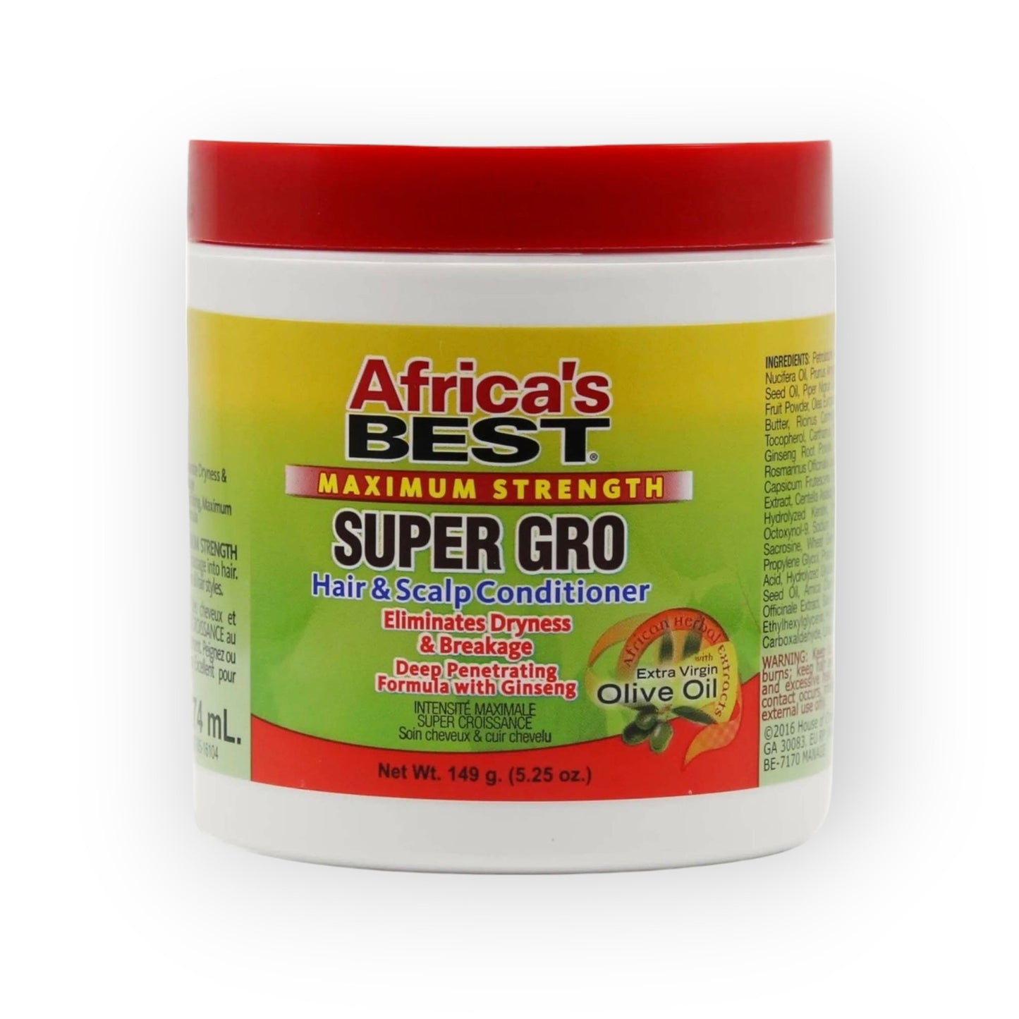Africas Best Super Gro Hair&Scalp Conditioner Maximum Strength Olive Oil