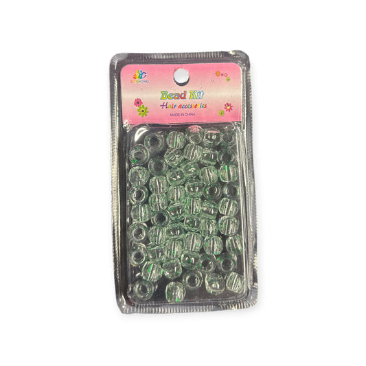 Haarperlen Glassklar Grün Bead Kit Hair Accessories