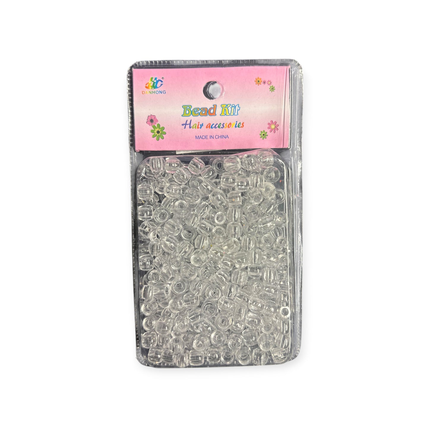 Haarperlen Glasklar Weiß Bead Kit Hair Accessories