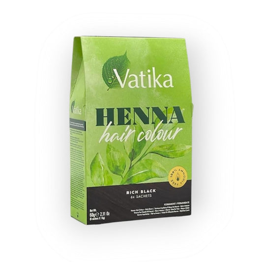 Vatika Henna Hair Colour #Rich Black 6+Sachets 60g