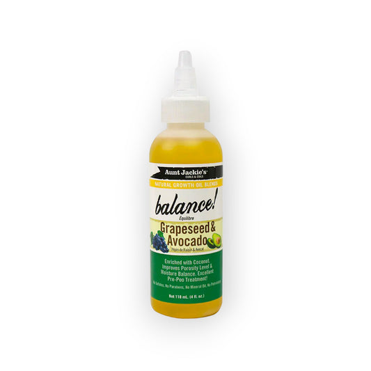 Aunt Jackie's Balance, Grapeseed & Avocado Oil, 118ml