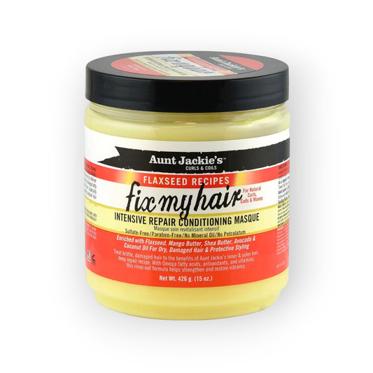 Aunt Jackie's Curls & Coils Flaxseed Recipes fix my hair Intensive Repair Conditioning Masque, 426g