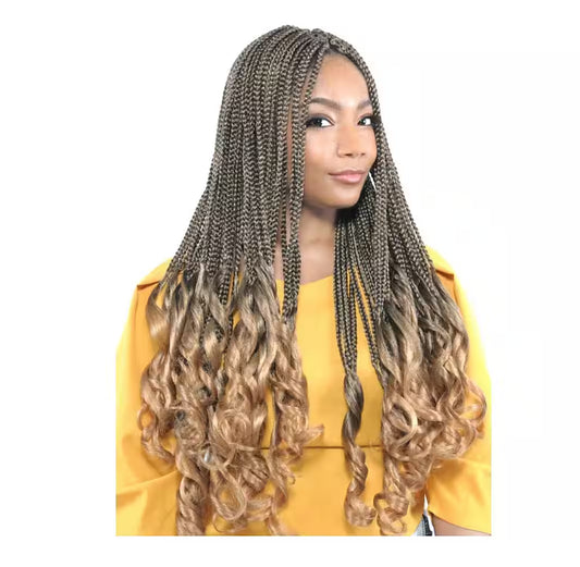 Kunsthaar-Extension 3X FRENCH CURL 22" (56cm), Crochet Braid 250g