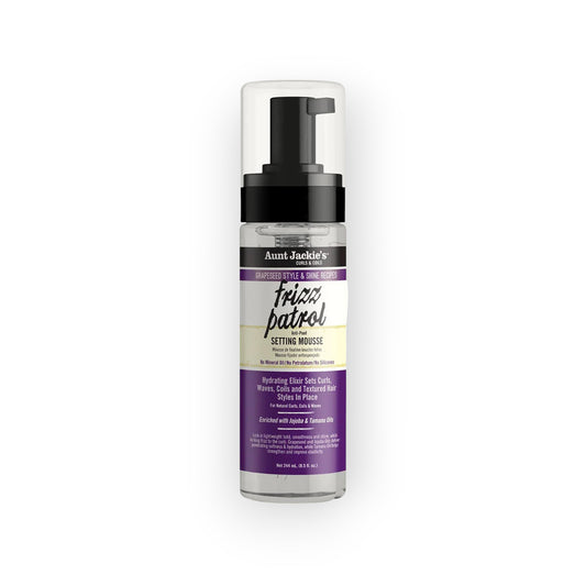 Aunt Jackie's Curls & Coils Frizz Patrol Anti-Poof Setting Mousse, 244ml