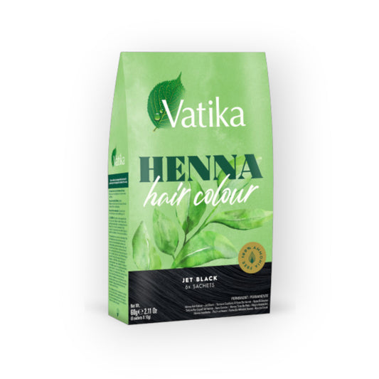 Vatika Henna Hair Colour #Jet Black 6+Sachets 60g