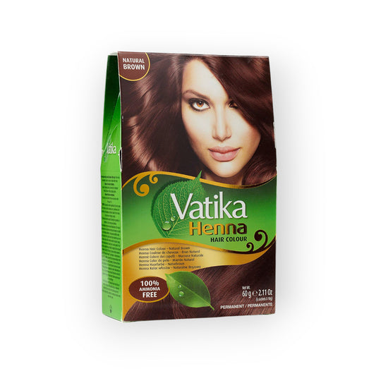 Vatika Henna Hair Colour 6 Sachets #Natural Brown