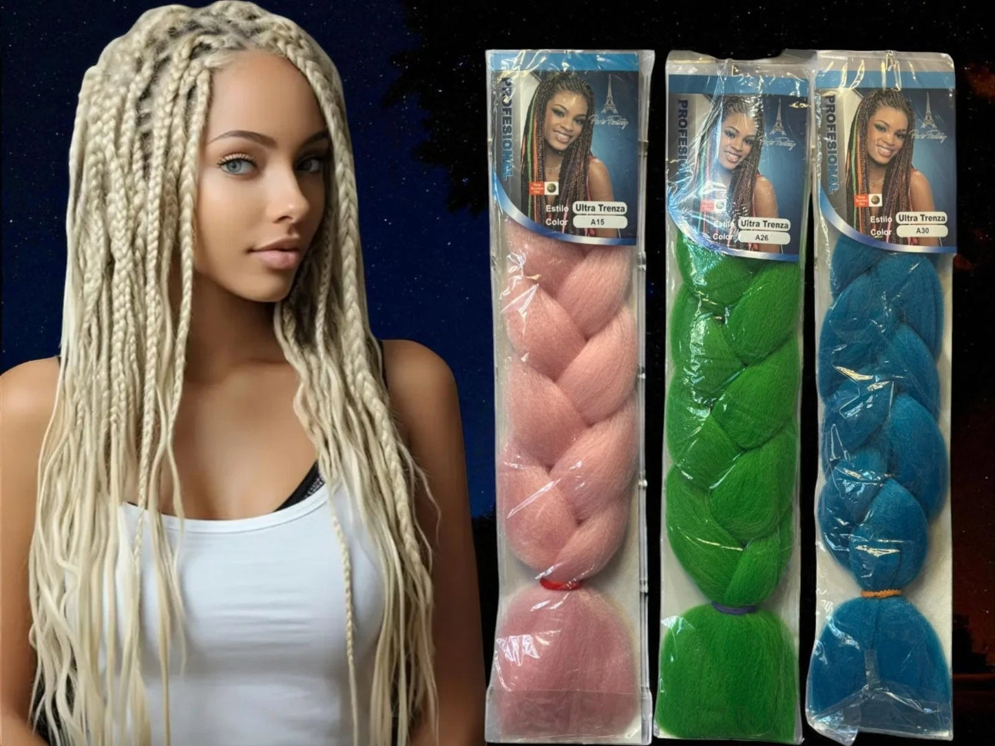 Ultra Braid Tenze Hair Extension-Braids, Rastas, Cornrow, Xpression